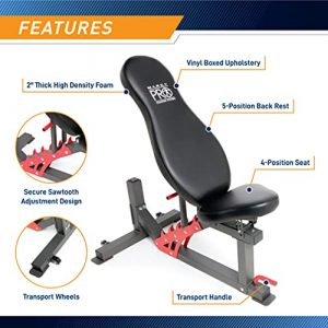Marcy Smith Machine Weight Bench Home Gym Total Body Workout Training System SM-4903, black