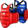 RDX Boxing Body Protector Reversible, Kickboxing MMA Muay Thai Chest Guard, Sparring Training Heavy Punching, Adjustable Strike Shield, Martial Arts Upper Belly Ribs Protection Pad, Taekwondo TKD Vest