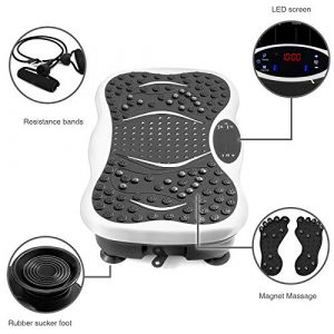 BotaBay Vibration Plate Exercise Machine,Whole Body Exercise Vibration Fitness Platform,350Lbs 3 Levels Massage Remote Bluetooth USB Music Intelligent Watch, Fitness Vibration Machine