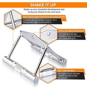 T Bar Row with V Bar Attachment - Fits 1 and 2 Inches Olympic Bars - Gym Equipment - T Bar Row Landmine Attachment - Home or Small Spaces - T Bar Row Platform for Deadlift Squat Tricep Exercises