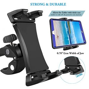 Atoptek Ipad Mount Tablet Holder Stand Clamp for Exercise Bicycle Stationary Bike Treadmill Peloton Elliptical for iPad Pro 12.9 11 10.5 Air Mini Galaxy Tab, 3.5 to 13.5in Phone Tablets