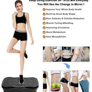 Vibration Platform Exercise Machine,Vibration Plates Fitness Massage Machine,Whole Body Vibration Shaking Machine,Vibration Trainer for Weight Loss& Body Workout,Max Weight Capacity 300lbs. (Black)