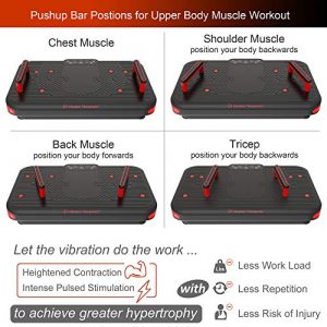 VT027 Vibration Plate Machine - Pivotal Oscillation (5 -14Hz),10mm Amplitude | Patented Aluminum Twin-Coupler Design | Detachable Push-up Bars | Powerful Large Platform in Ultra-Thin Machine Body