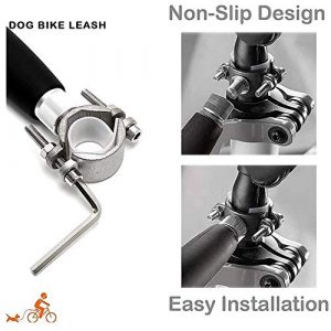 Hands Free Dog Bicycle Exerciser Leash Bicycle Dog Leash Walker Running Jogging Dog Leash Bike Attachment Kit Black