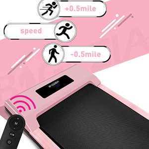 Under Desk Treadmill Motorised Treadmill Portable Walking Running Machine Pad Flat Slim with Remote Control & LCD Display for Home Office Gym 19.7