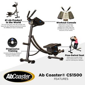 Ab Coaster CS1500 – Original Ab Coaster, Ultimate Core Workout, 6 Pack Abdominal Workout Machine for Home/Light Commercial Use, As Seen on TV (2019 Model)