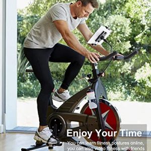 Gooseneck Spin Bike Tablet Mount, woleyi Elliptical Treadmill Tablet Holder, Indoor Stationary Exercise Bicycle Tablet Stand for iPad Pro / Air / Mini, Galaxy Tabs, More 4-11