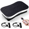 Vibration Plate Exercise Machine - Whole Body Workout Vibrating Fitness Platform w/Loop Bands Remote Home Training Equipment for Home Gym