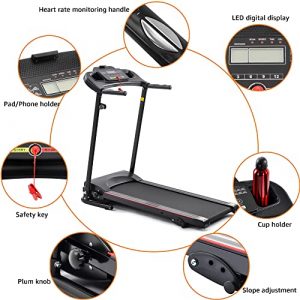 Home Foldable Treadmill with Incline, Folding Treadmill for Home Workout, Electric Walking Treadmill Machine 5