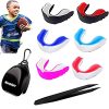 Mengdger Youth Mouth Guard Football MouthGuard Sports Kids Boys Mouthpiece Teeth Braces EVA Double Colored for MMA Boxing Rugby Kickboxing Taekwondo Softball Lacrosse(6 Pack)