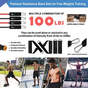 Upgraded Push Up board: Multi-function 20 in 1 Push up bar with Resistance Bands, Portable Home Gym, Strength training equipment, Push up handles for Perfect Pushups, Home Fitness for Men and Women.