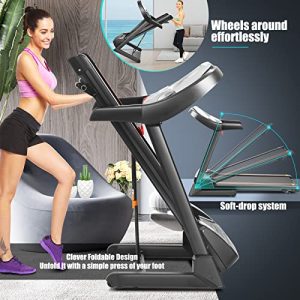 Electric Home Treadmill Machine for Walking Running Folding Treadmill with Incline