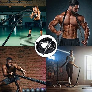 2LB Heavy Durable Jump Rope Adult Fitness Weighted Ropes Men and Women Whole Body Muscle Exercise to Improve Strength Endurance Training Sports jumping rope Outdoor Concrete use Weight Loss Skipping Rope