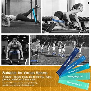 Resistance Bands Exercise Workout Bands Set for Women and Men, 5 Pcs Fitness Bands, Gym Stretch Bands with Instruction Guide and Carry Bag