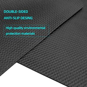 Exercise Equipment Mat - for Treadmill, Stationary Bike, Elliptical, Gym Equipment Waterproof Mat, Jump Rope Mat Use On Hardwood Floors and Carpet Protection (Small - 48