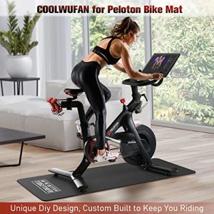Bike Mat for Peloton Bike & Bike +, COOLWUFAN Carpet Protection Exercise Thick Mats for Treadmill & Stationary Bike, Peloton Bike Mat (70.8