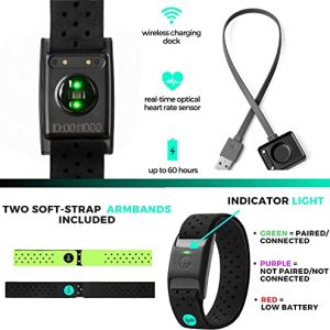 POWR LABS Bluetooth Heart Rate Monitor Armband | ANT Heart Rate Monitor Armband Heart Rate Monitor Bluetooth Wrist Heart Rate Monitor Works with Polar Wahoo Garmin Peloton Arm Band Rhythm