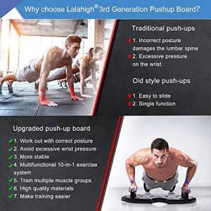 Upgraded Push Up board: Multi-function 20 in 1 Push up bar with Resistance Bands, Portable Home Gym, Strength training equipment, Push up handles for Perfect Pushups, Home Fitness for Men and Women.