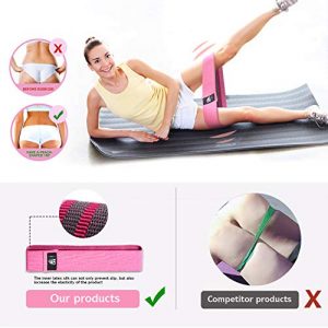 CFX Resistance Bands Set, Exercise Bands with Non-Slip Design for Hips & Glutes, 3 Levels Workout Bands for Women and Men, Booty Bands for Home Fitness, Yoga, Pilates