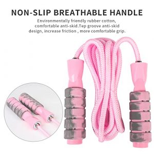 CNBINGO Jump Rope for Women Weighted Jumprope Adjustable Skipping Athletic Fitness Exercise Jumping Rope for Women，Adult and Children (Pink(with storage bag))
