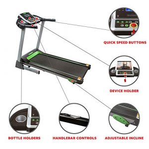 Fitness Avenue Treadmill with Manual Incline and Bluetooth Speakers by Sunny Health & Fitness, Black (FA-7967)