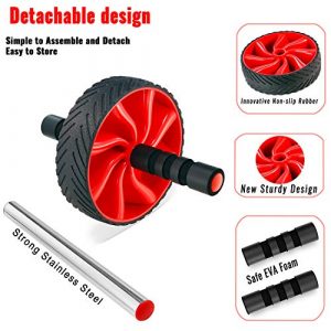 N1Fit Ab Roller Wheel - Sturdy Ab Workout Equipment for Core Workout - Ab Exercise Equipment as Abdominal Muscle toner - Ab exercise equipment used as at home workout equipment for both Men & Women