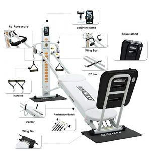 GR8FLEX High Performance Gym - Pearl White XL Model with Total Over 100 Workout Exercises