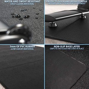 Synergee Exercise Equipment Mats. High Density Floor Mats for Indoor Fitness Training Equipment. Works Great with Cycling Bikes, Spinning Bikes, Treadmills or Rowers. Available in 3 Sizes.