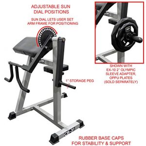 Valor Fitness CB-31 Preacher Curl Bench Machine & Tricep Machine Arm/Bicep Curl Triceps Extension Machine for Home Gym Equipment Exercise Workout