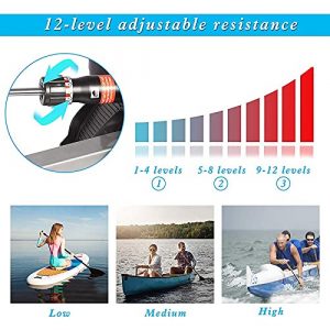 DFDGBD Household Metal Aerobic Hydraulic Full-Motion Rowing Machine Foldable w/12 Level Adjustable Resistance & LCD Monitor, Compact for Home Use, Muscle Workout, Heart Health Improve,Max Load 264 Lbs
