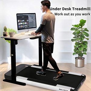 ANCHEER 2 in 1 Folding Treadmill, 2.25HP Electric Under Desk Treadmill for Home Use, Walking & Running Machine for Small Spaces with Remote & AppControl, LCD Screen, Installation-Free