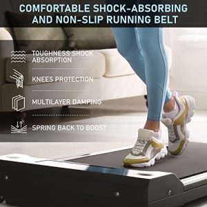 Gallelife 2 in 1 Under Desk Treadmill, Powerful and Quiet Walking Pad with Remote Control. Portable, Slim, Compact and Installation-Free Walking Jogging Running Treadmill for Home Office