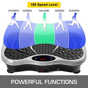 Happybuy Vibration Plate Exercise Machine,Whole Body Exercise Vibration Fitness Platform,350Lbs LCD 3 Levels Massage Remote Bluetooth USB Music Intelligent Watch, Fitness Vibration Machine