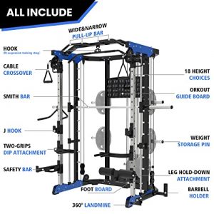ER KANG Smith Machine Cage, Home Gym Equipment, Total Body Workout…
