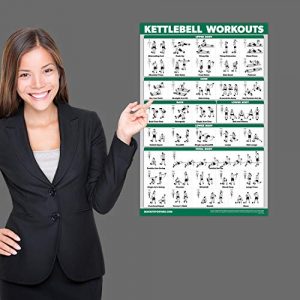 10 Pack - Exercise Workout Poster Set - Cable Machine, Dumbbell, Suspension, Kettlebell, Resistance Bands, Stretching, Bodyweight, Barbell, Yoga Poses, Exercise Ball (PAPER - NOT LAMINATED, 18