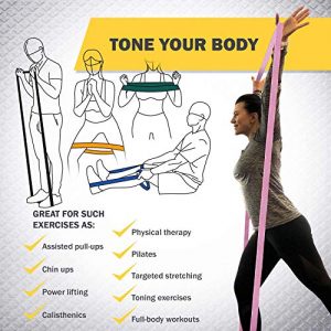 MKAS Long Resistance Bands Set Fabric Exercise Bands Resistance for Women, Cloth Loop Resistance Bands for Full Body Workout, Heavy Duty Stretch Fitness Bands Pull Up Assistance Resistance Bands Set