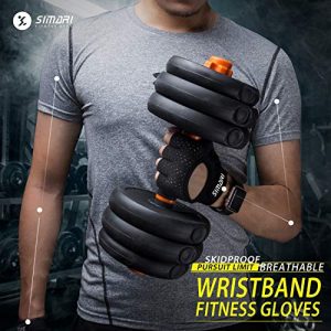 SIMARI Workout Gloves Weight Lifting Gym Cycling Gloves with Wrist Wrap Support for Men Women, Full Palm Protection, for Weightlifting, Bike, Training, Fitness, Exercise Hanging, Pull ups SG907