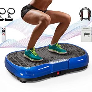 Vibration Plate Exercise Machine with Bluetooth Speaker, 99 Levels & 10 Modes Whole Body Shape Vibration Platform Machine with Jump Rope for Weight Loss Fitness, Home Gym Equipment Workout Machine