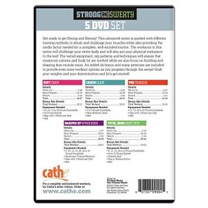 Cathe Friedrich Strong and Sweaty Workout 5 Exercise DVD Set For Women and Men- A Complete Workout Program DVD Series For Weight Loss, Fat Burning, Strength, and Cardio