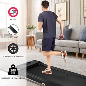SSPHPPLIE Under Desk Treadmills for Home - Portable Electric Walking Treadmill with Remote Control - Walking Jogging Machine for Home/Office Use, Installation-Free