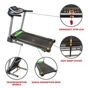 Fitness Avenue Treadmill with Manual Incline and Bluetooth Speakers by Sunny Health & Fitness, Black (FA-7967)