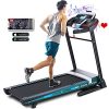 ANCHEER Treadmill, 3.25HP Auto Incline 0-15 Level Treadmills for Home with APP, 300LBS Capacity Walking Running Machine and 12 Programs for Home/Gym Cardio Use