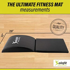 Solofit Ab Exercise Mat With Tailbone – Abdominal, Sit Up & Core Trainer Pad for Full Range Motion Ab Workout - Provides Lower Back Support, Lumbar Support, Stretches Ab Muscles