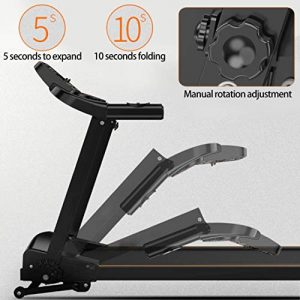 Folding Treadmill 300 lb Capacity Electric Motorized Running Machine 2.0 HP Treadmills 16'' Wide Tread Belt w/Incline LCD Display and Cup Holder Easy Assembly for Home/Office/Gym