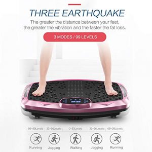 NIMTO Vibration Plate Exercise Machine Whole Body Workout Vibration Fitness Platform for Home Fitness & Weight Loss + BT + Remote, 99 Levels