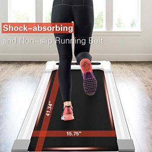 GOYOUTH 2 in 1 Under Desk Electric Treadmill Motorized Exercise Machine with Wireless Speaker, Remote Control and LED Display, Walking Jogging Machine for Home/Office Use