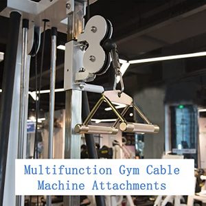 Timfcbs Gym Fitness Pulldown Attachment V-Bar for Pulley Cable Machine Rowing Machine Biceps Triceps Back Muscle Workout Row Handle