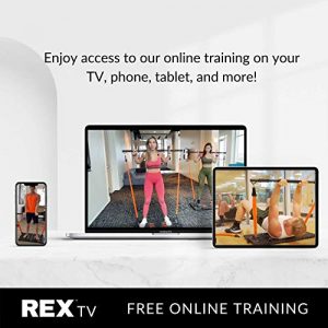 REX Full Body Workout Machines For Home Portable Home Gym With 4 Resistance Bands With Bar & Lewin Fitness Platform Plus Accessories - Total Body Gym for Work Outs at Home