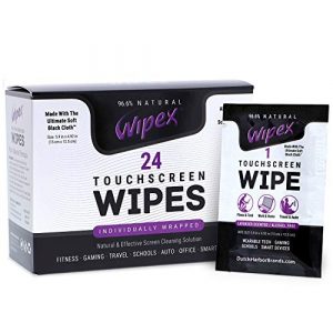Wipex Alcohol-Free Touchscreen Cleaning Wipes for LED, LCD, Fitness Tech, Smartphones, Tablets, TVs, Monitors, Laptops, Computer Screens, 24 Ct