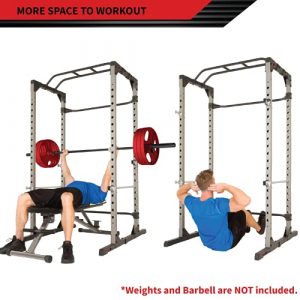 Fitness Reality Squat Rack Power Cage with | Optional Lat Pulldown & Leg Holdown Attachment | Squat and Bench Rack Combos| Super Max 810 XLT |